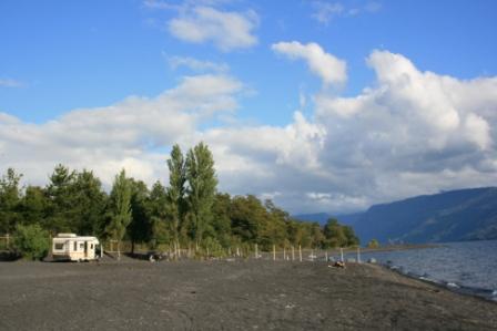 Ein schner Standplatz im Flussbett...